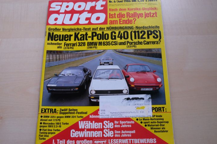 Deckblatt Sport Auto (06/1986)